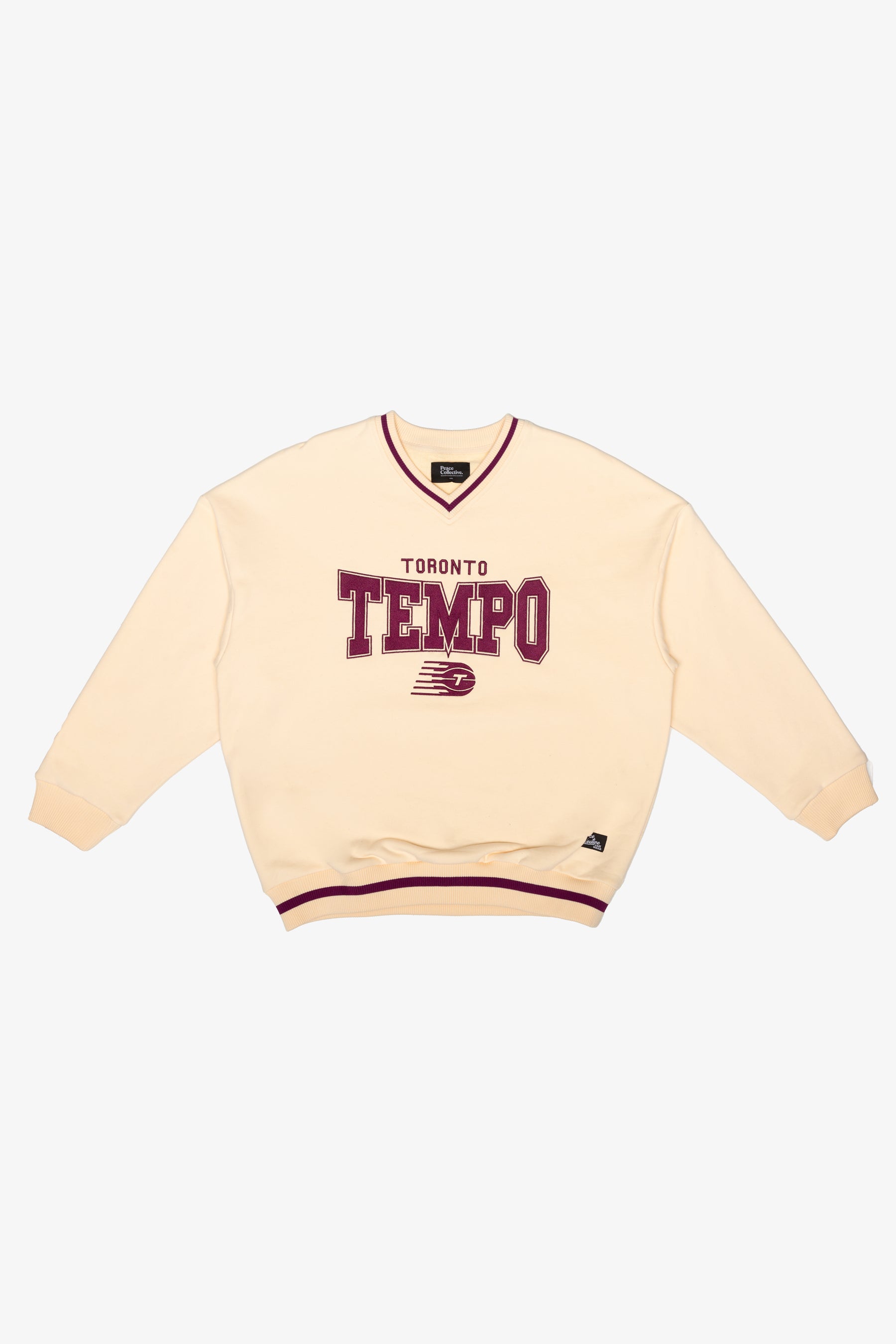 Toronto Tempo V-Neck Heavyweight Crewneck - Ivory