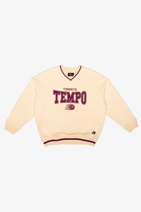 Toronto Tempo V-Neck Heavyweight Crewneck - Ivory