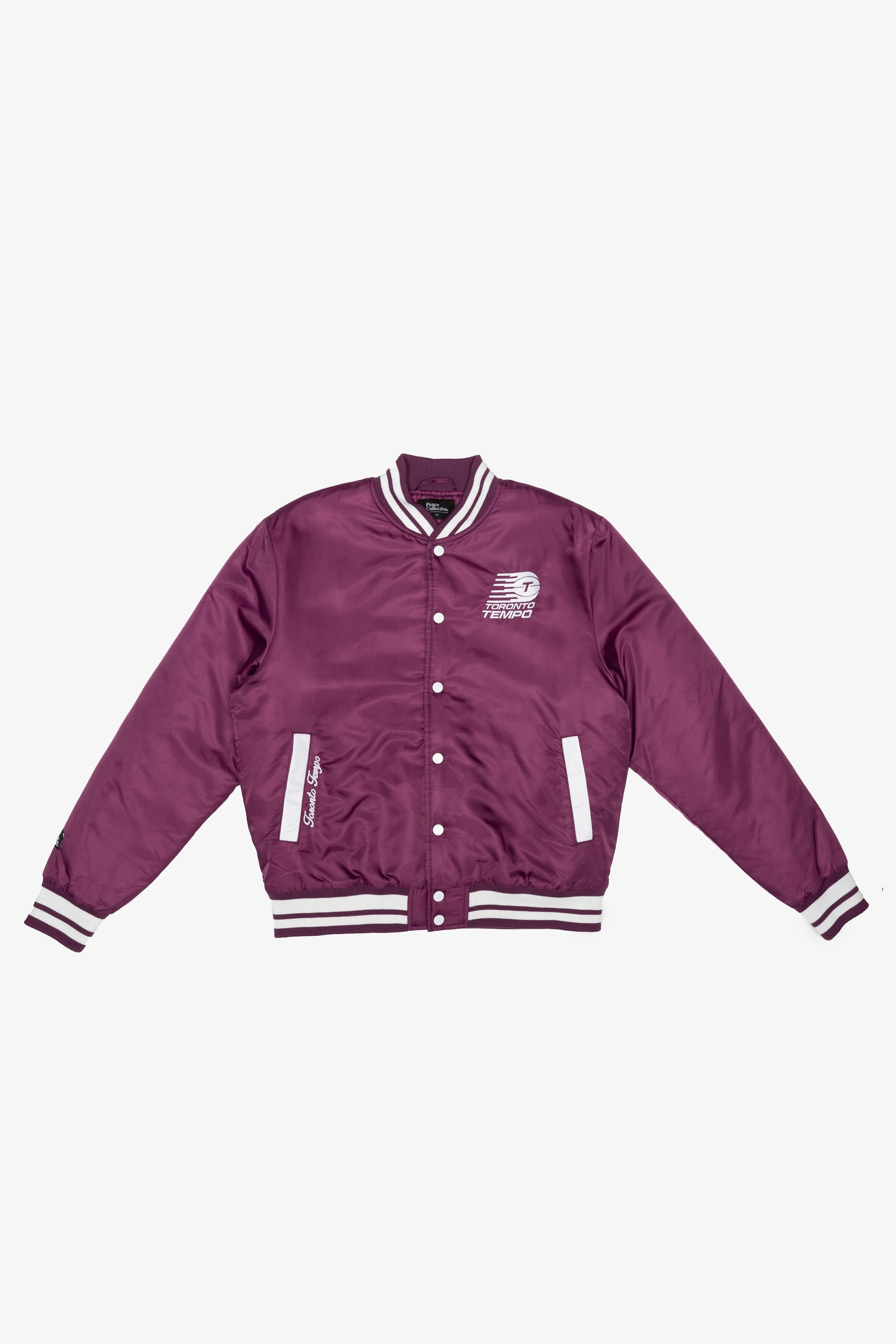 Toronto Tempo Women's Cropped Bomber Jacket - Bordeaux
