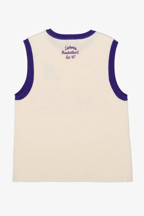 Los Angeles Lakers Knit Basketball Jersey - Ivory