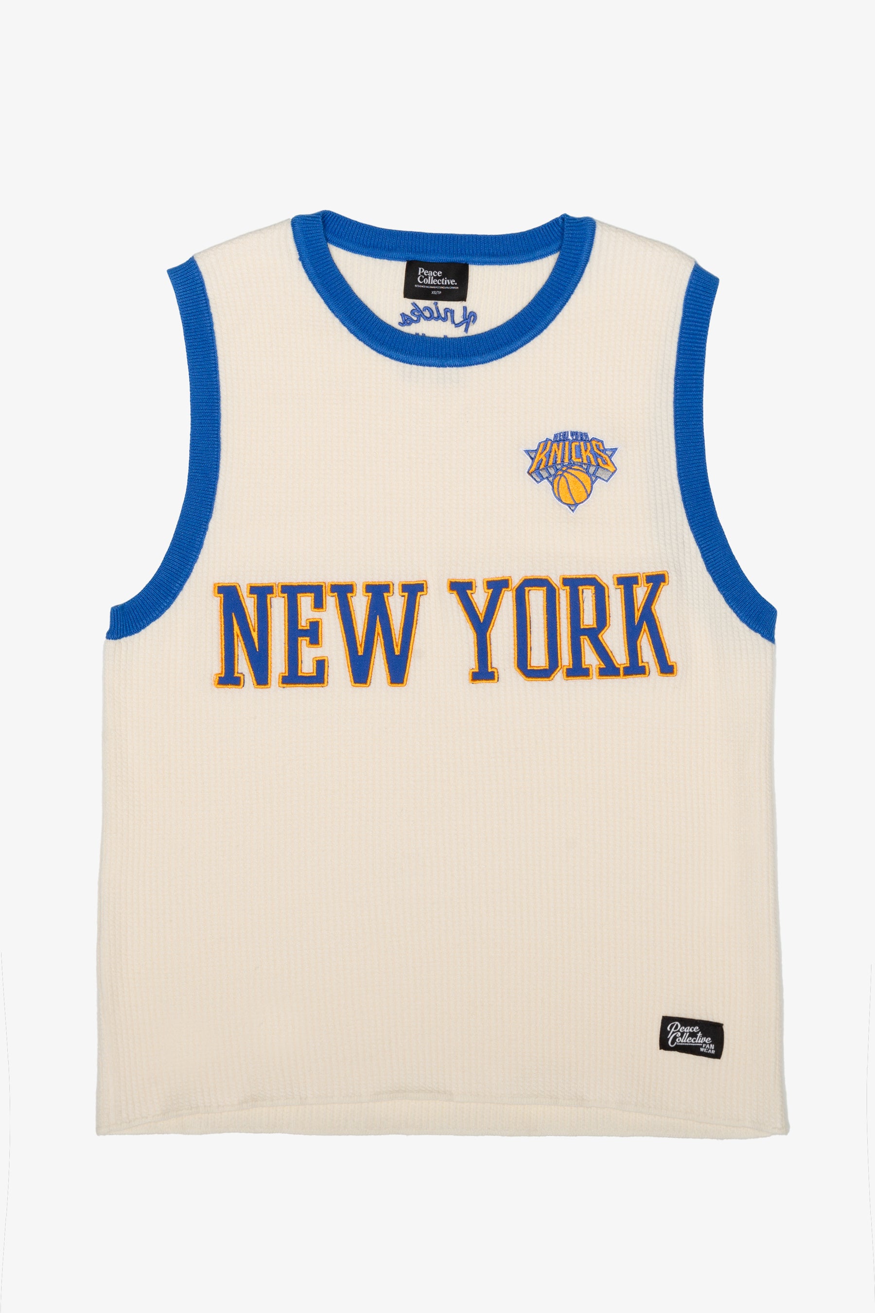 New York Knicks Knit Basketball Jersey - Ivory