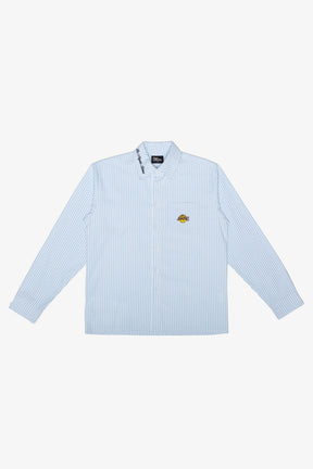 Los Angeles Lakers Long Sleeve Poplin Shirt - White / Blue