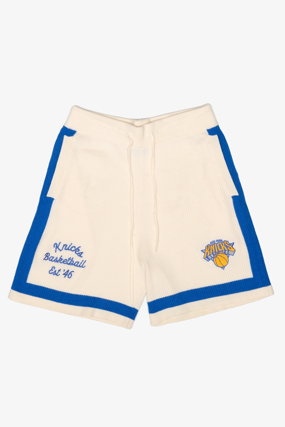New York Knicks Knit Basketball Shorts - Ivory
