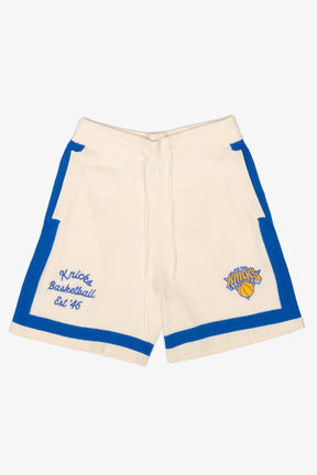 New York Knicks Knit Basketball Shorts - Ivory