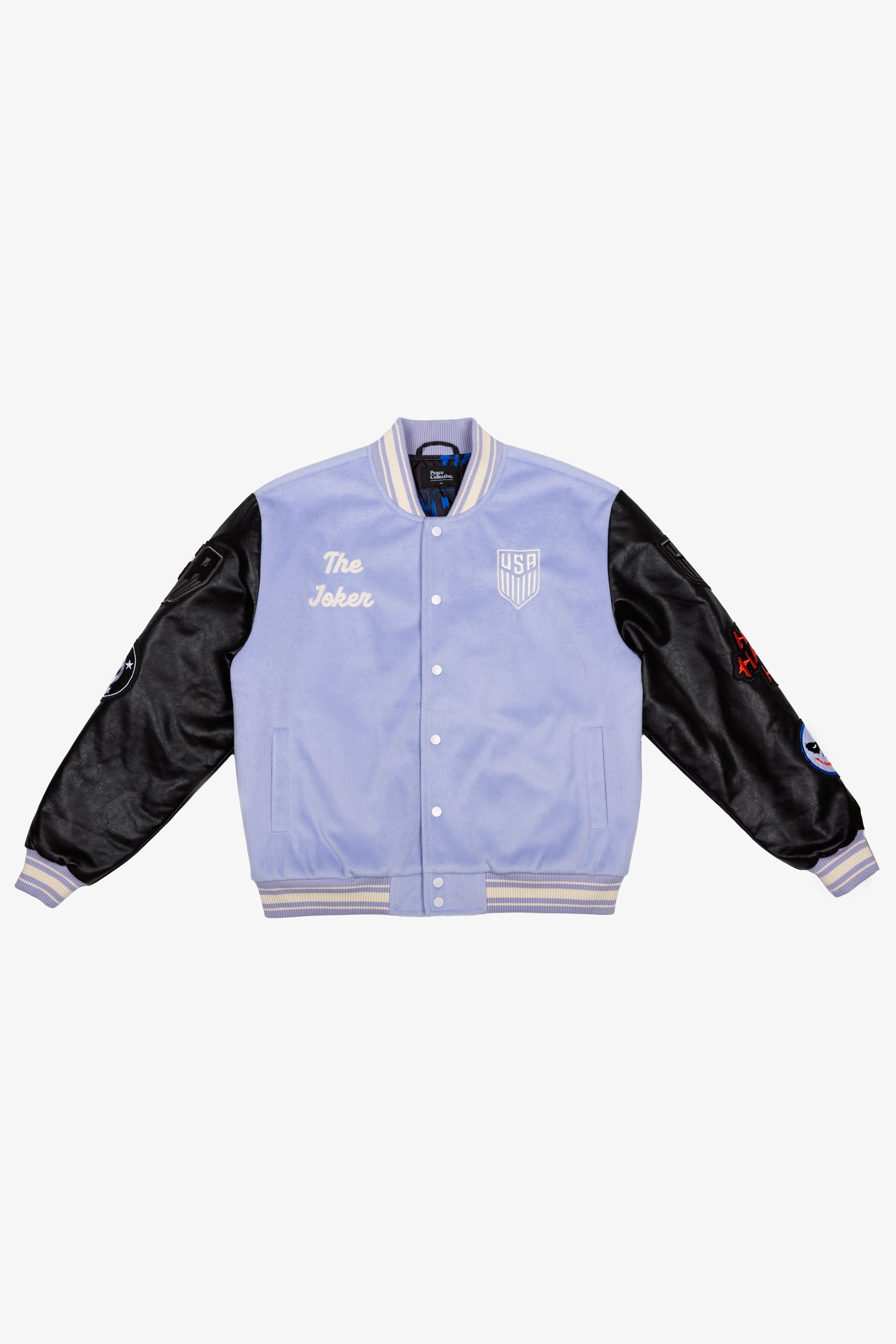 Chaqueta de nylon US Soccer x DC Comics Joker Varsity - Púrpura