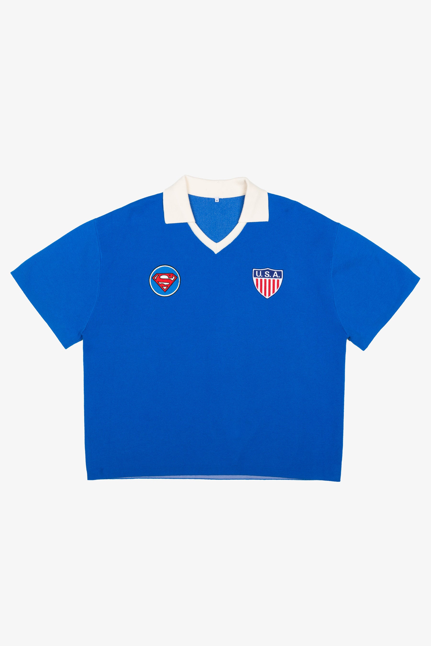 Maillot Superman bleu, co-produit par l'US Soccer et DC Comics.