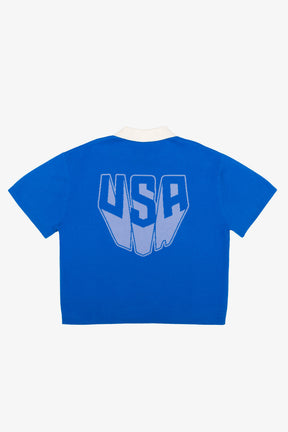 Maillot Superman bleu, co-produit par l'US Soccer et DC Comics.