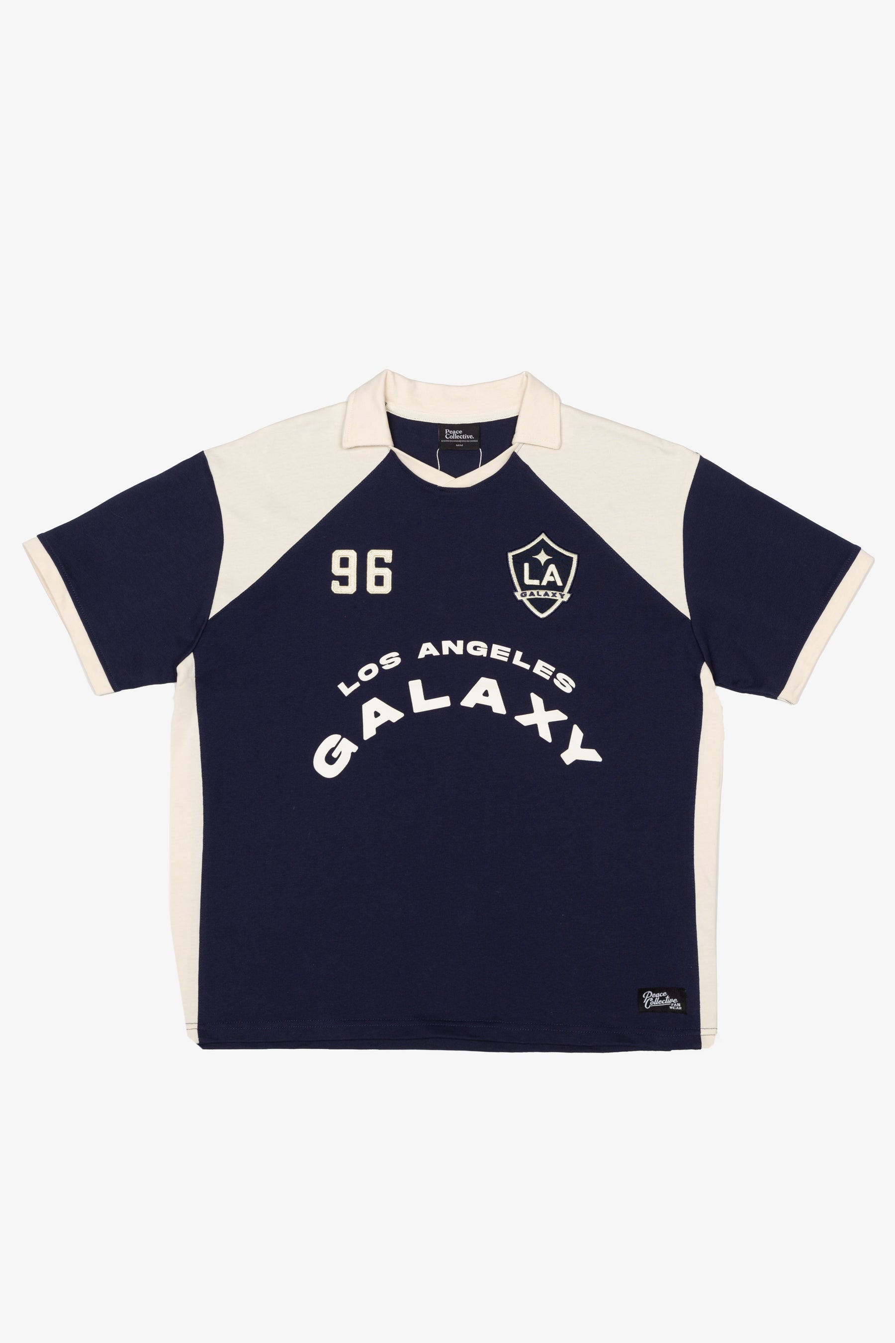 Los Angeles Galaxy Colour Block Soccer Jersey - Navy / Ivory