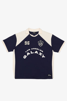 Los Angeles Galaxy Colour Block Soccer Jersey - Navy / Ivory