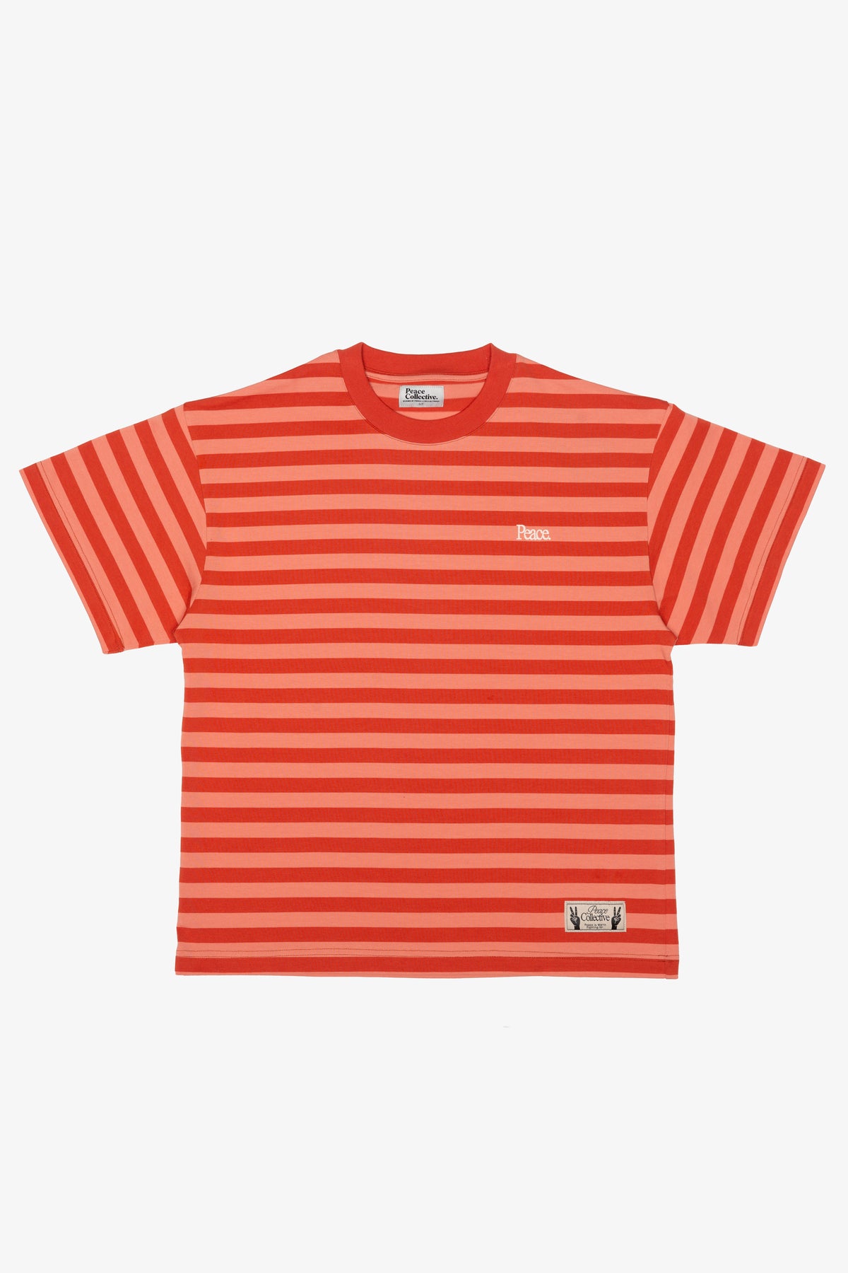 Peace Striped Heavyweight T-Shirt - Terra Cotta