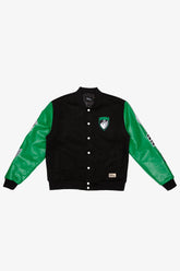 Boston Legacy FC Patchwork-Collegejacke – Schwarz/Grün