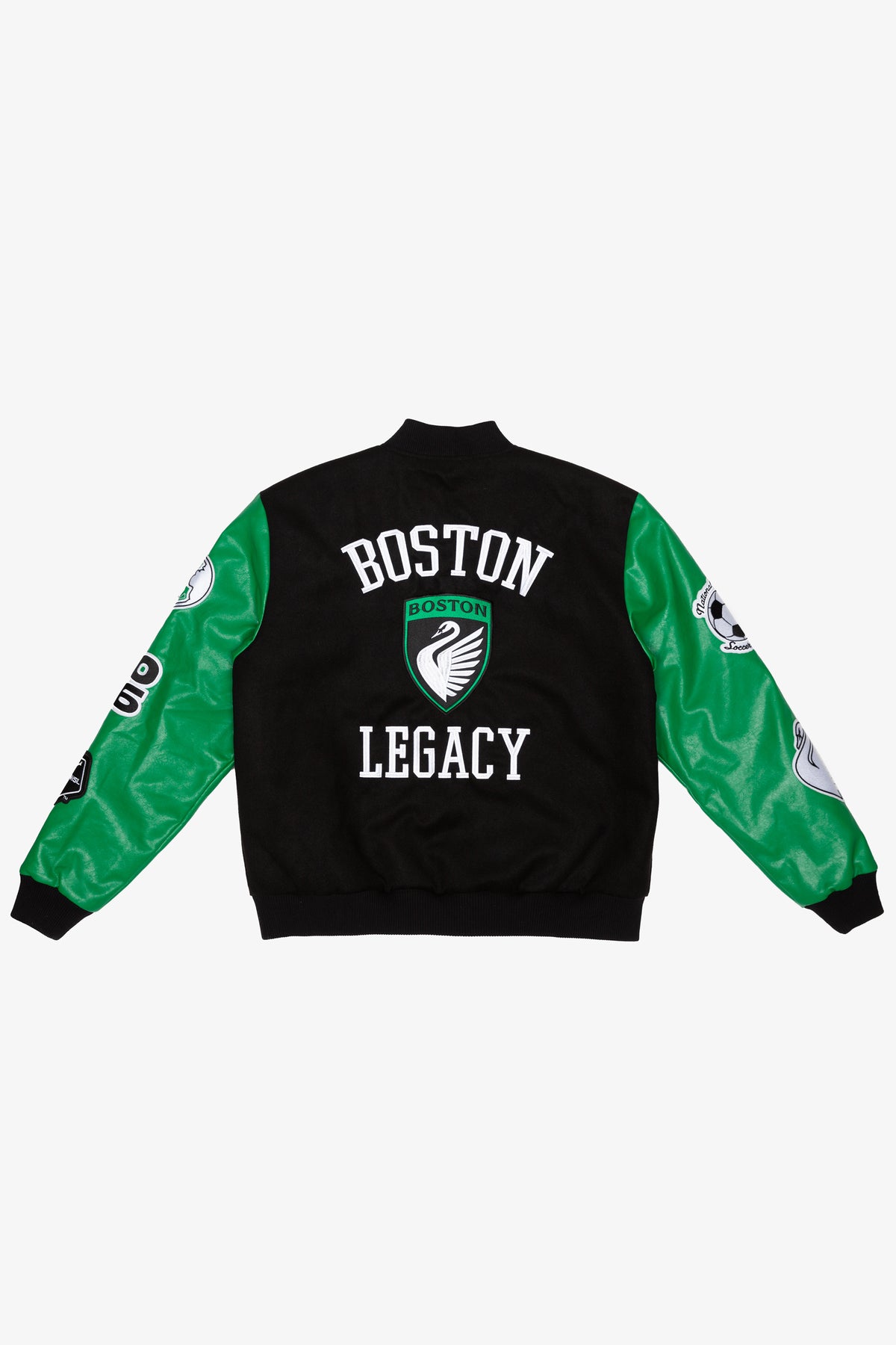 Boston Legacy FC Patchwork Letterman Jacket - Black / Green