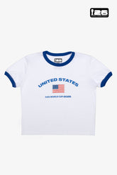 Camiseta Ringer Cortada FIFA World Cup 2026™ USA - Blanca