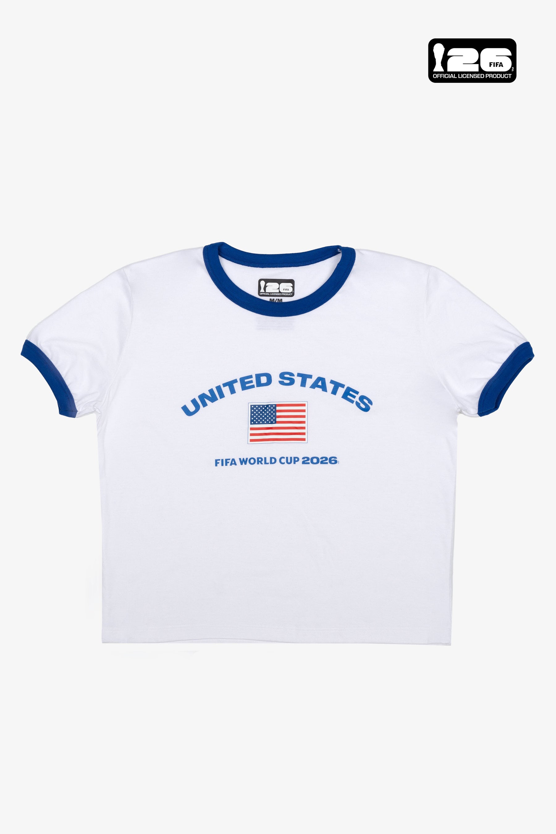 Camiseta Ringer Cortada FIFA World Cup 2026™ USA - Blanca
