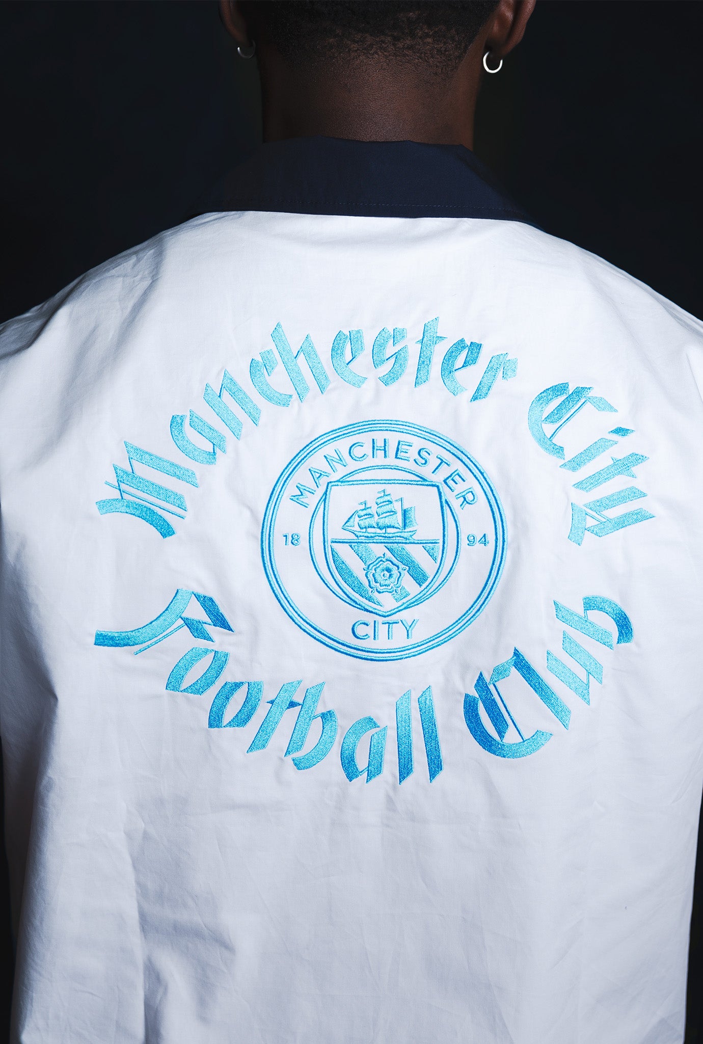 Manchester City Short Sleeve Button-Up - White
