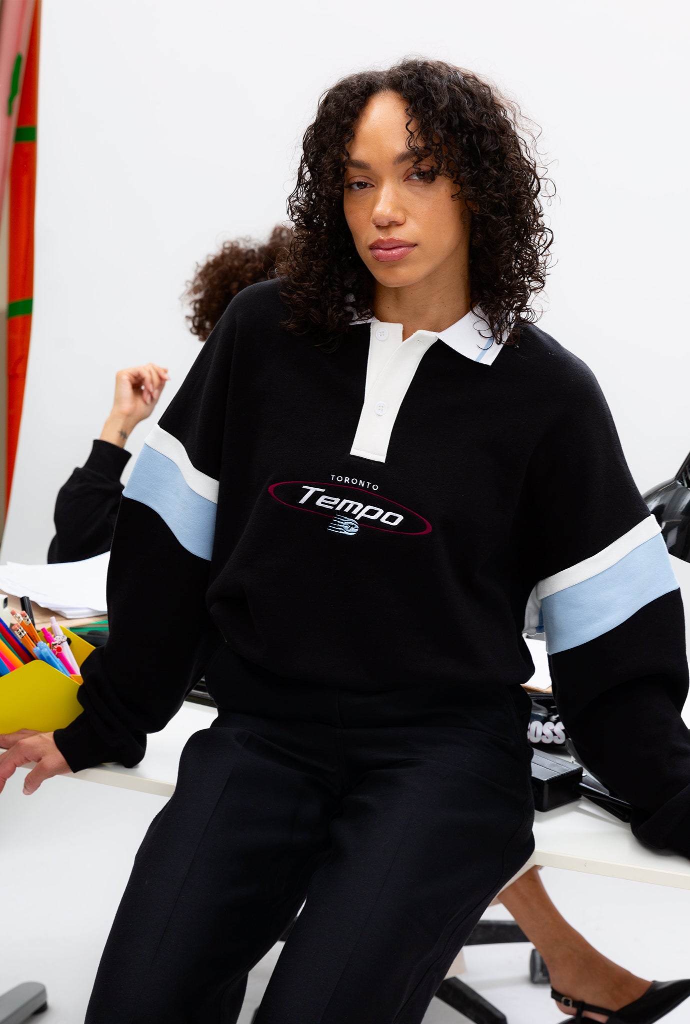 Toronto Tempo Oversized Rugby - Black / Hydrogen Blue