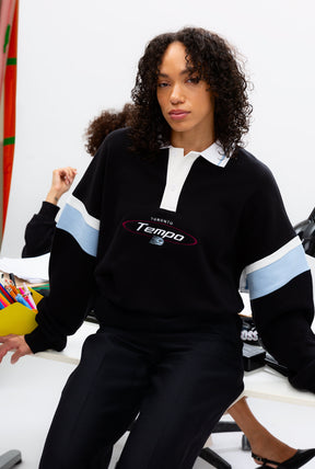 Toronto Tempo Oversized Rugby - Black / Hydrogen Blue