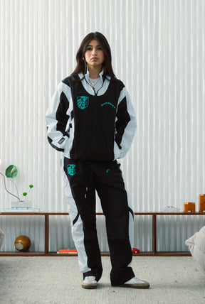 Kansas City Current Colour Block Track Jacket - Off Black / White