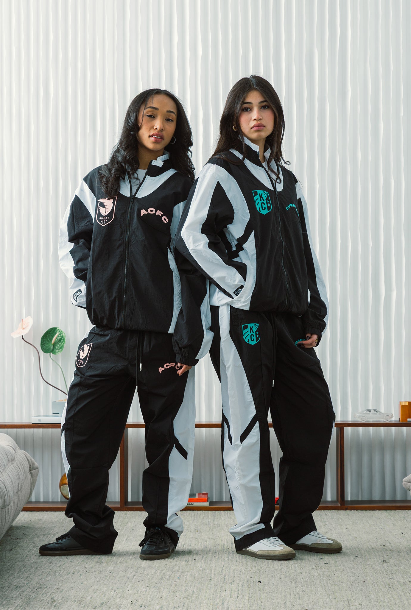 Angel City FC Colour Block Track Pants - Off Black / White