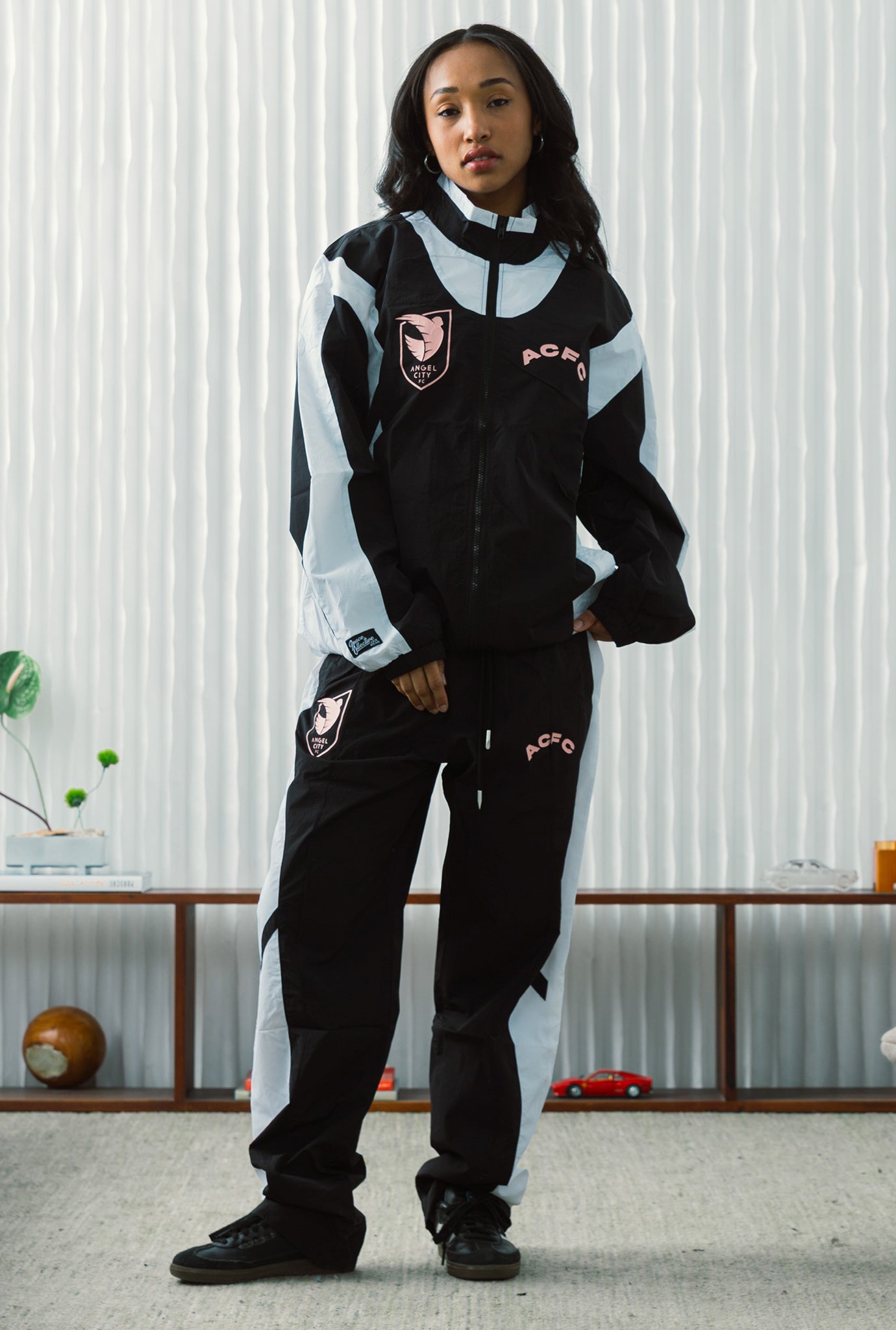 Veste de survêtement Angel City FC Colour Block - Noir/Blanc