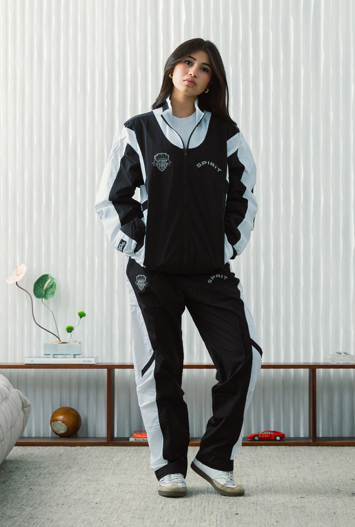 Washington Spirit Colour Block Track Jacket - Off Black / White