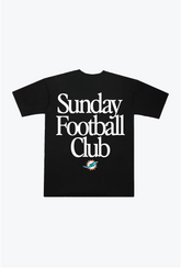 T-shirt épais du Sunday Football Club des Miami Dolphins - Noir