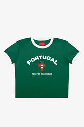 Portugal Cropped Ringer T-Shirt - Green