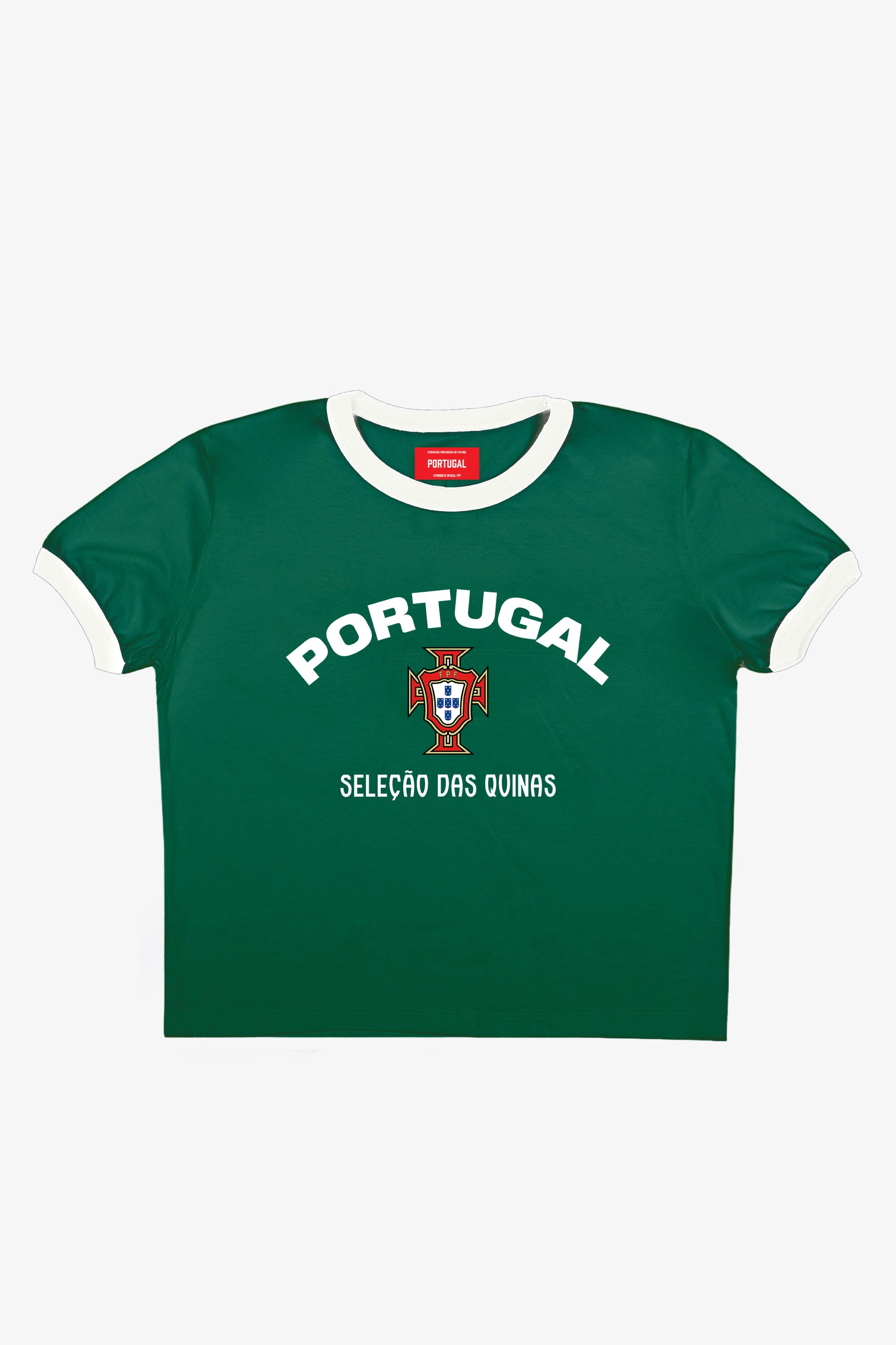 Portugal Cropped Ringer T-Shirt - Green