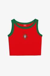 Portugal Damen Cropped Tanktop - Rot