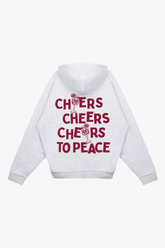 Sangria Club: Cheers To Peace Heavyweight Hoodie - Ash