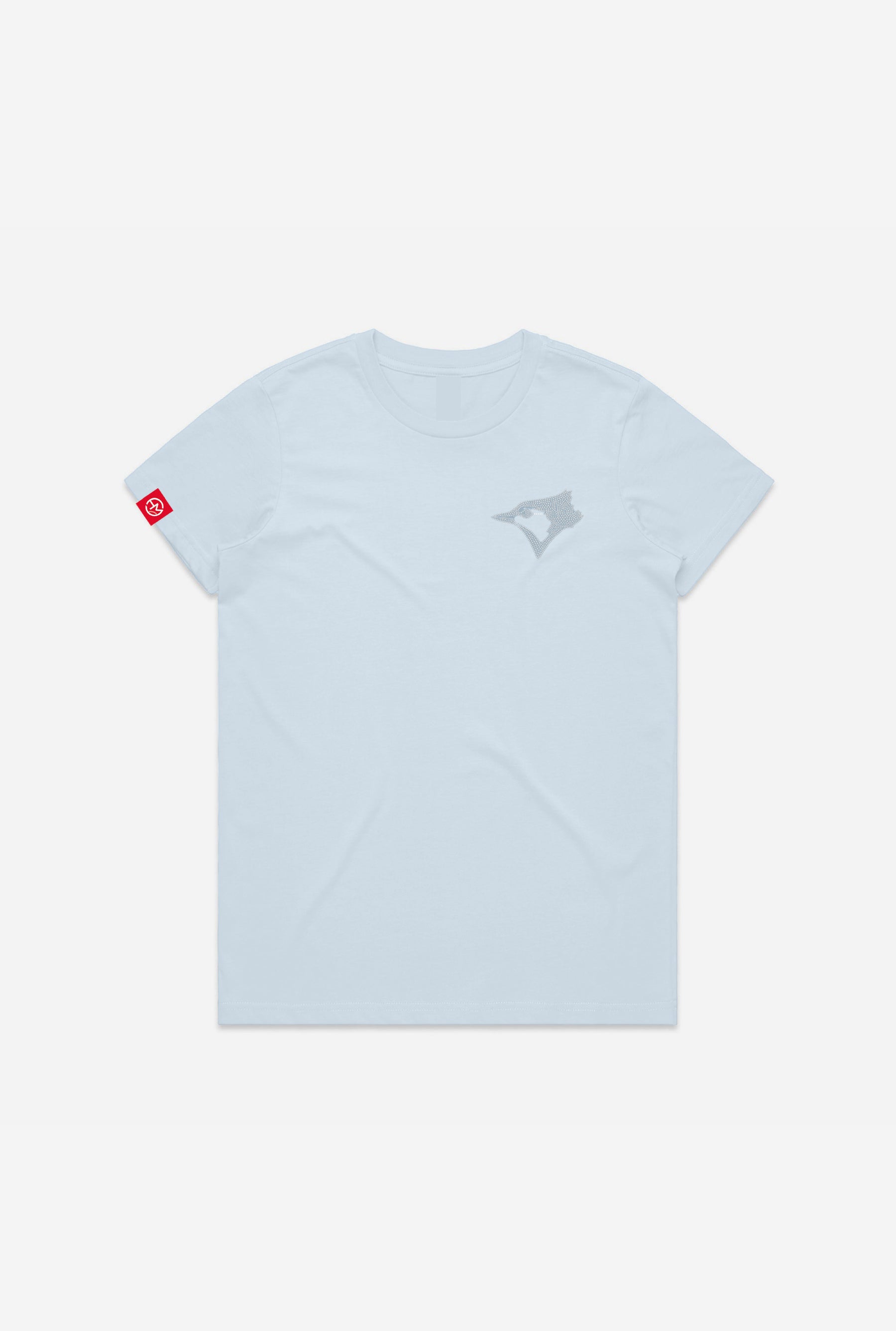 Toronto Blue Jays x Hazel Mae Cropped T-Shirt - Baby Blue