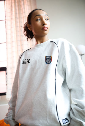 San Diego FC Heavyweight Piping Crewneck - Ash