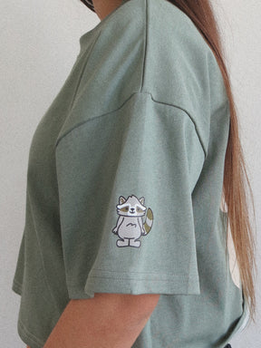 Toronto Peace Club Womens Cropped T-Shirt - Eucalyptus