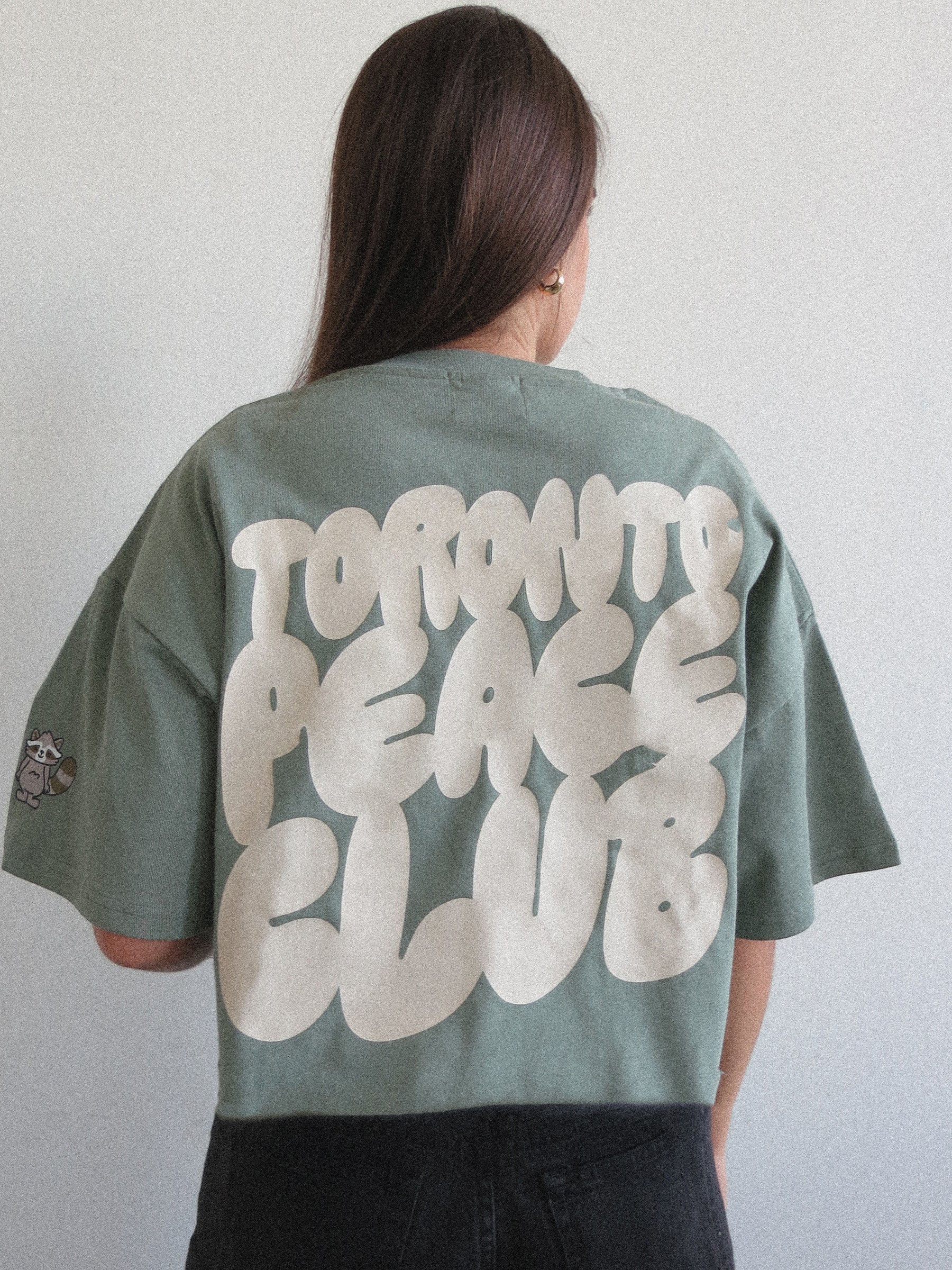 Toronto Peace Club Womens Cropped T-Shirt - Eucalyptus