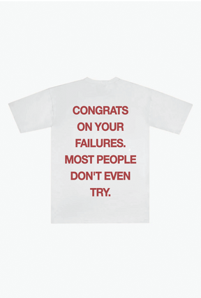 Congrats on Your Failures Heavyweight T-Shirt - White