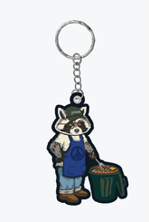 Trash Teddy Summer Vacation: BBQ Teddy Keychain - Multicolour