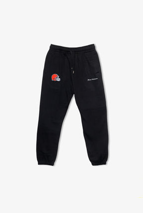 Pantalon de jogging épais avec logo Cleveland Browns - Noir 