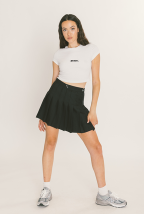 Tennisrock mit Peace-Logo - Schwarz