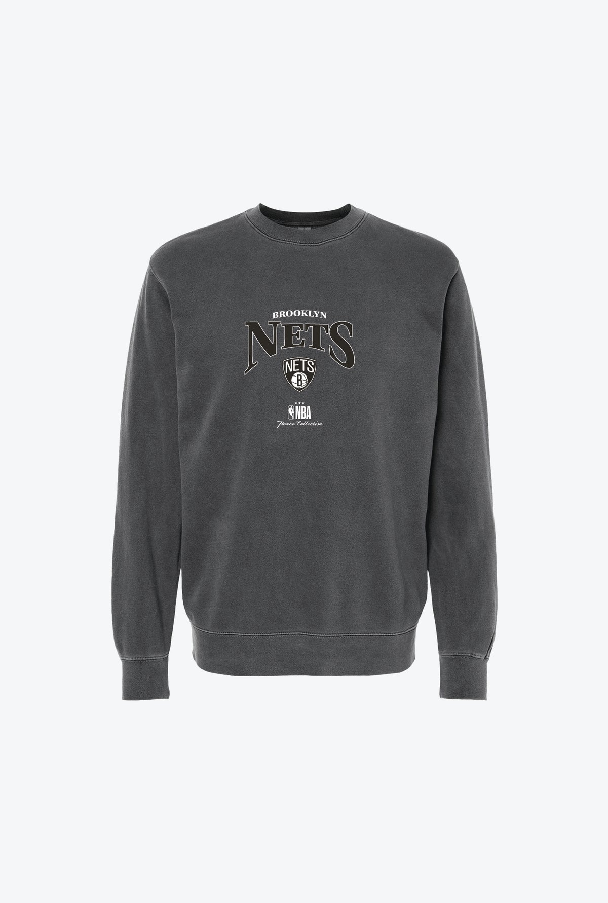 Brooklyn Nets Pigment Dye Crewneck - Black