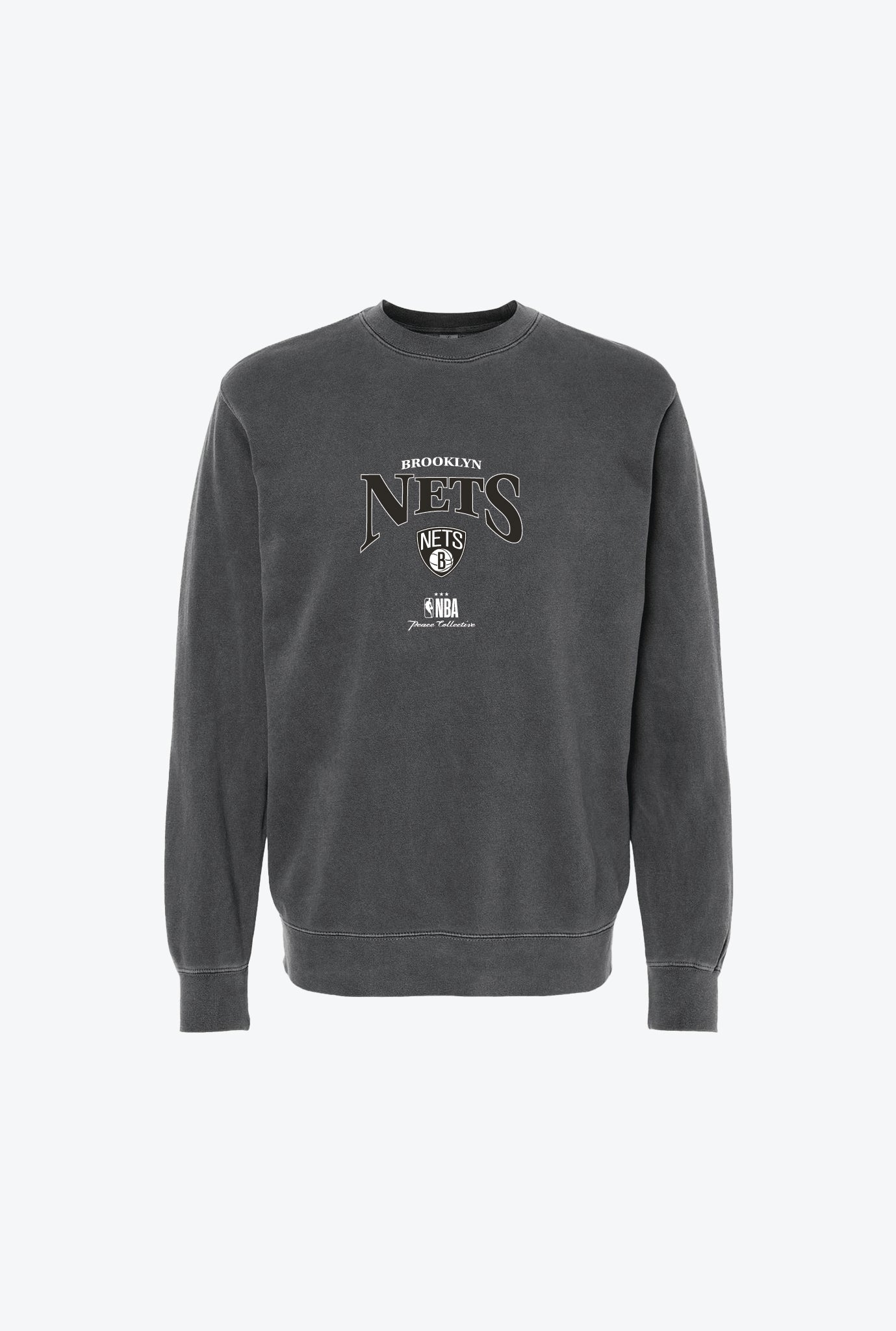 Brooklyn Nets Pigment Dye Crewneck - Black