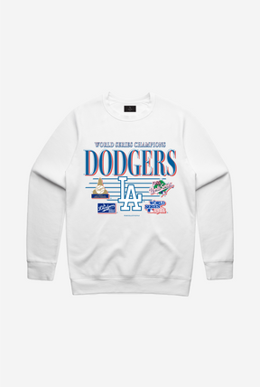 Los Angeles Dodgers Throwback Crewneck - White