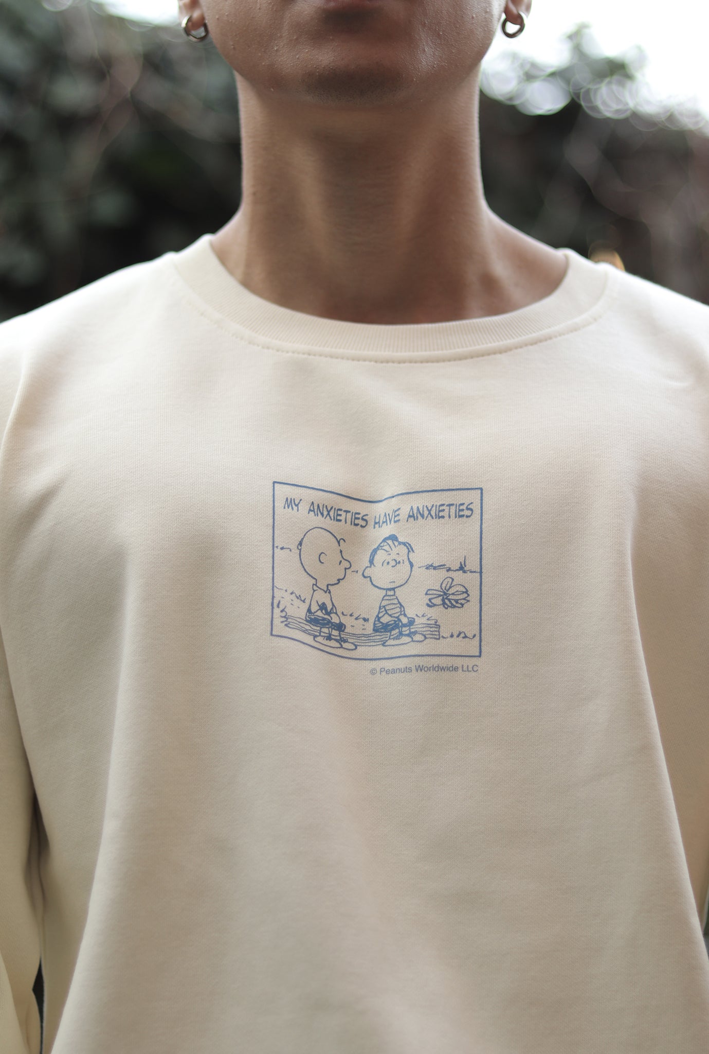 Peanuts My Anxieties have Anxieties Crewneck - Ivory