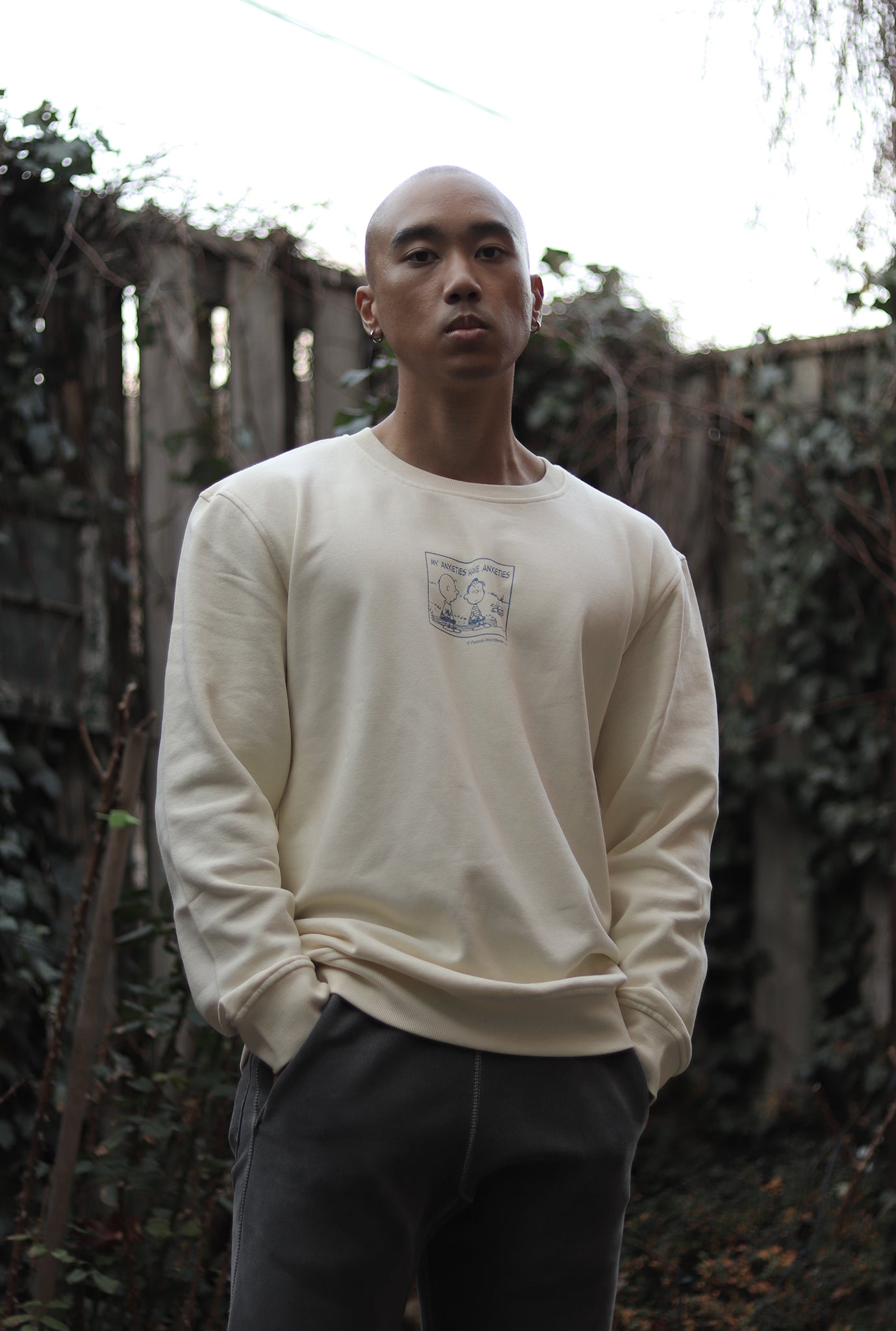 Peanuts My Anxieties have Anxieties Crewneck - Ivory