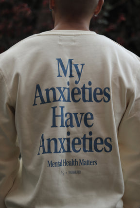 Peanuts My Anxieties have Anxieties Crewneck - Ivory