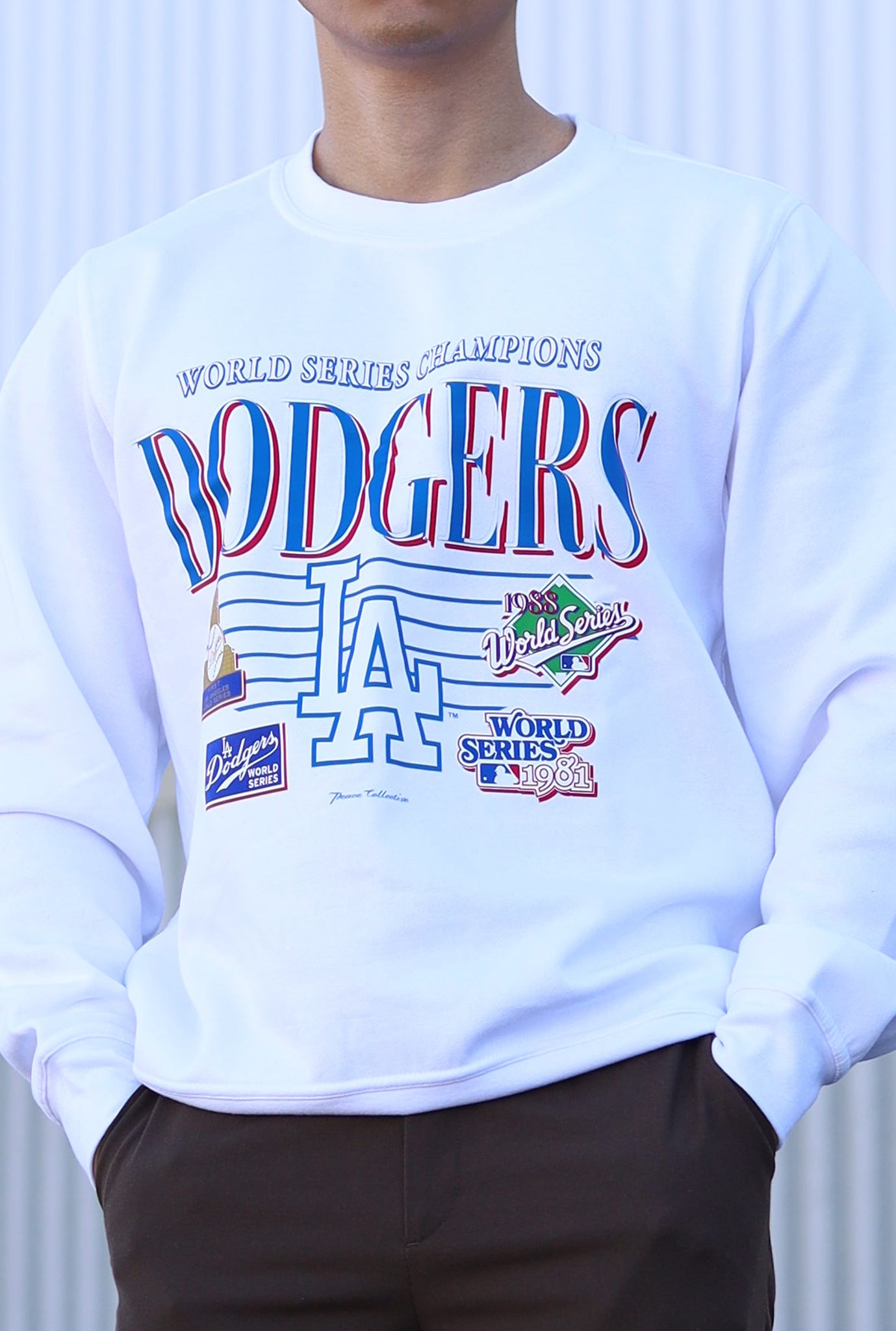 Los Angeles Dodgers Throwback Crewneck - White