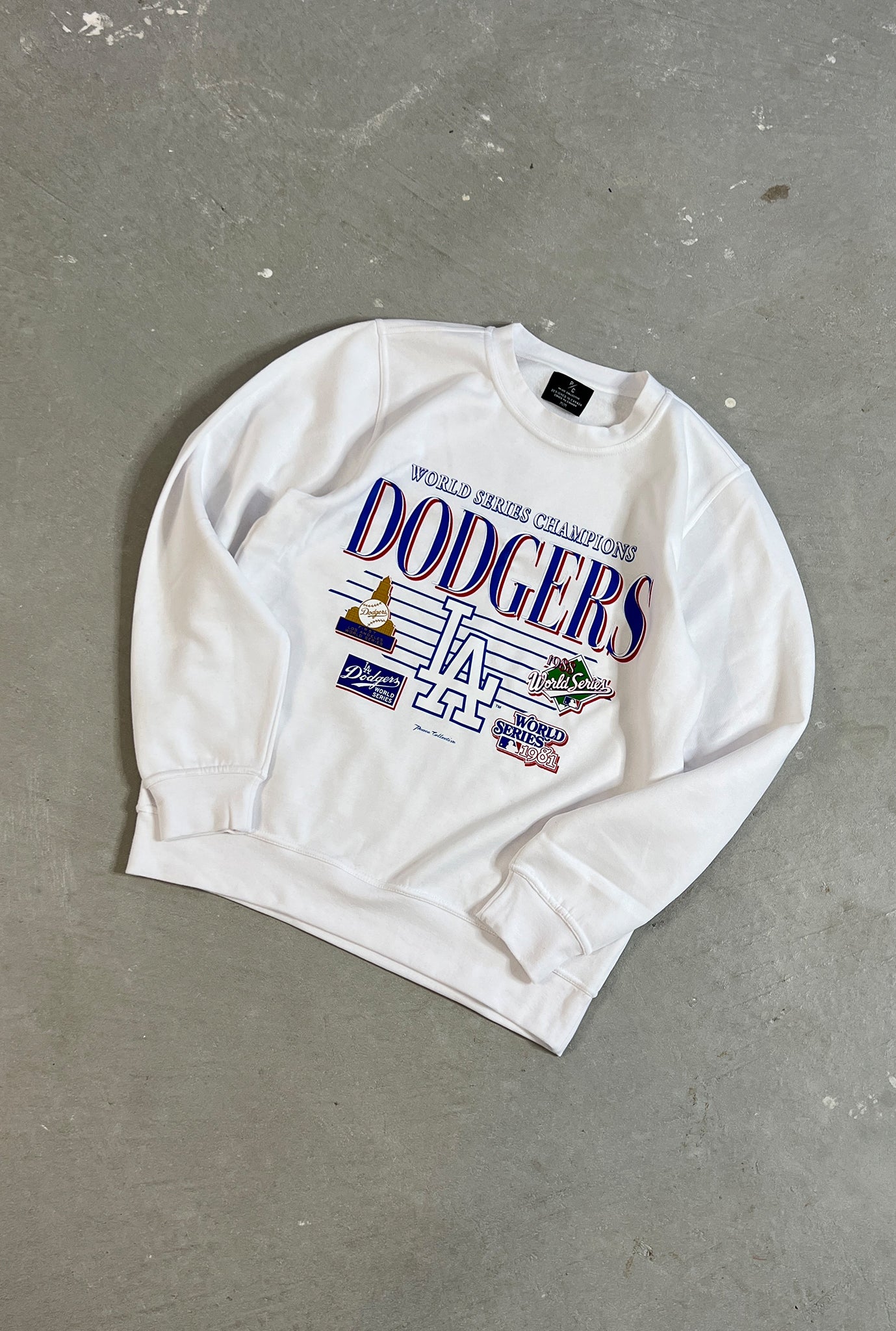 Los Angeles Dodgers Throwback Crewneck - White
