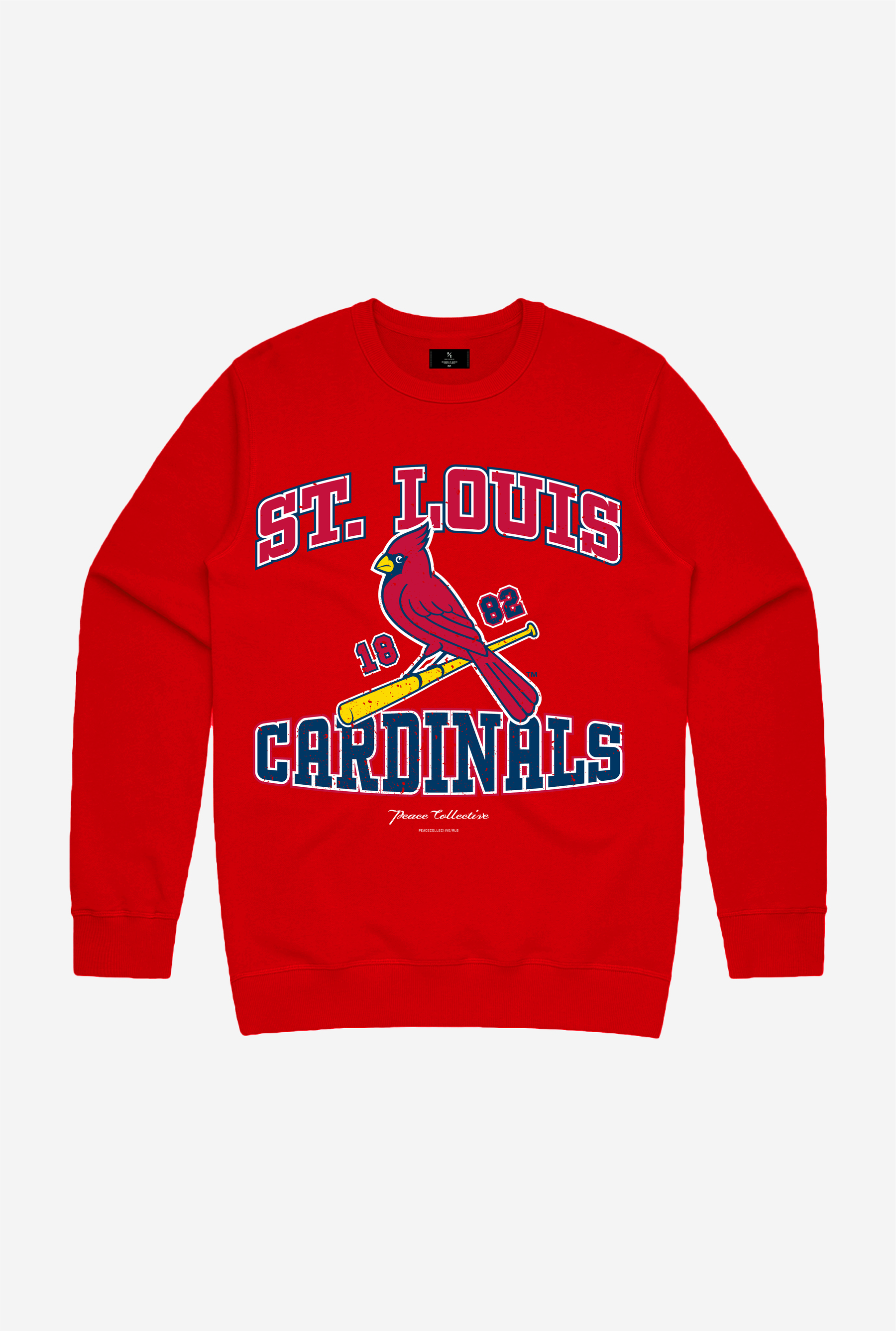 St. Louis Cardinals Vintage Washed Rundhalspullover - Rot