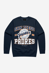 Pull ras du cou délavé vintage des Padres de San Diego - Bleu marine
