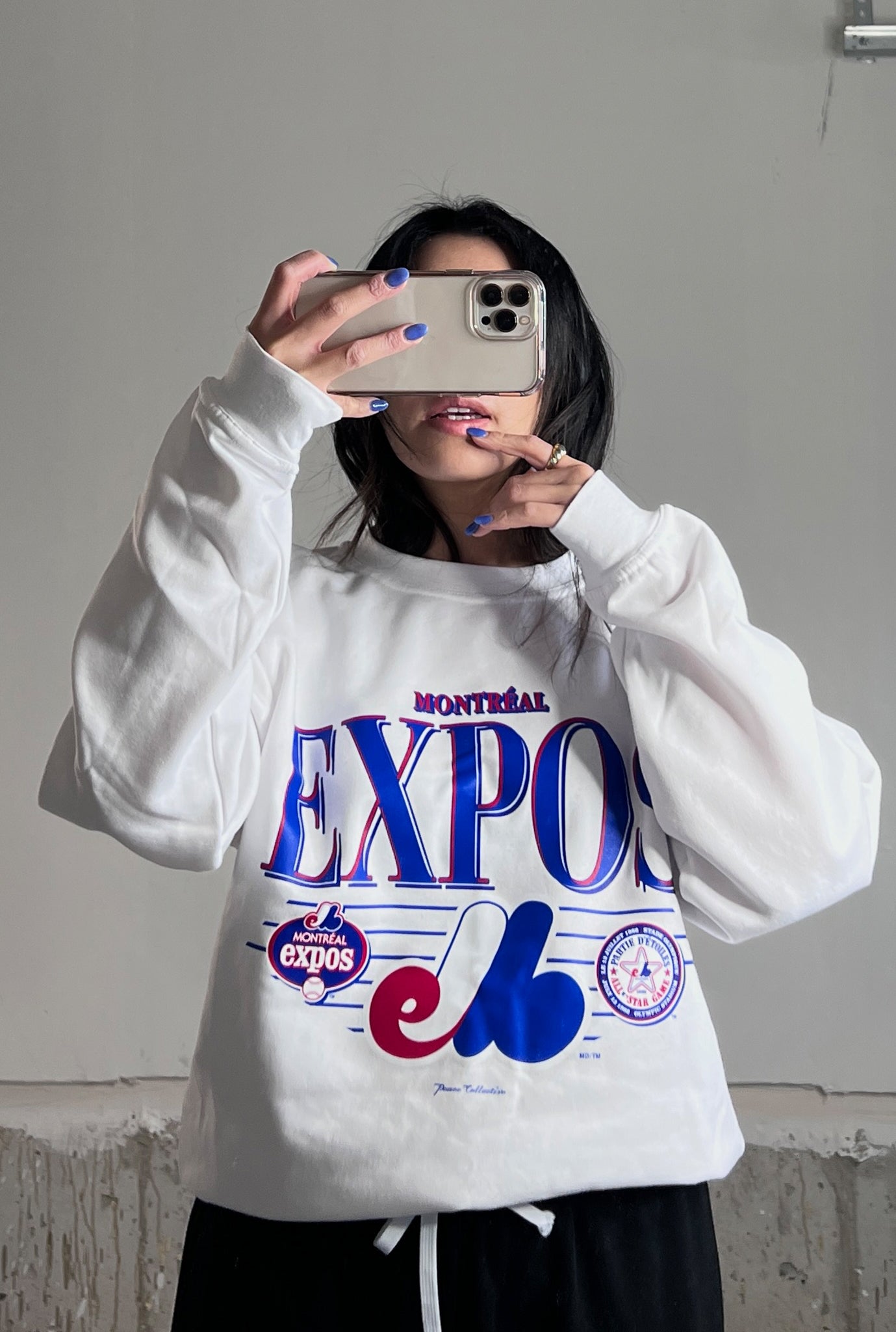 Montreal Expos Throwback Crewneck - White