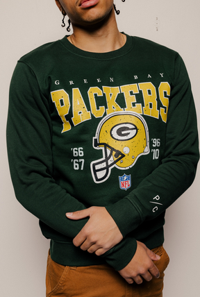 Pull ras du cou vintage des Packers de Green Bay - Vert forêt